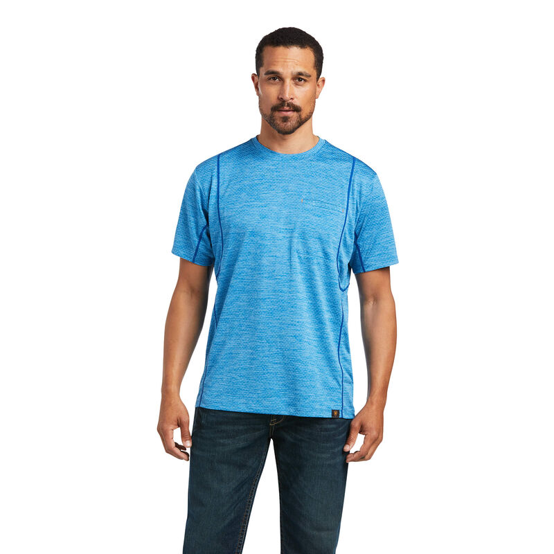 Camisetas Ariat Rebar Evolution Athletic Fit Azules Hombre - Chile 547-MYJXGD